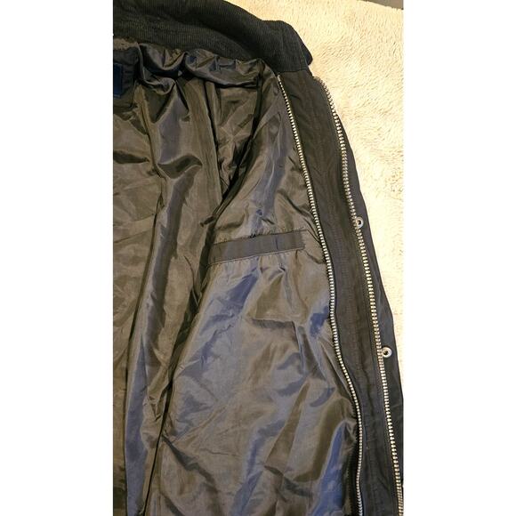 Cole Haan Windbreaker Jacket, Corduroy Neck, Lined, Black, Barn, Chore, Sz M - Picture 8 of 11